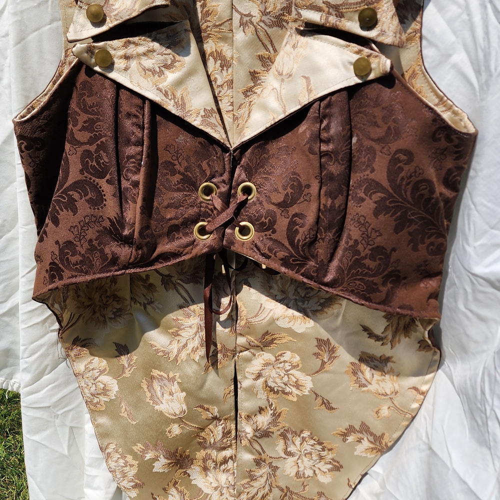 DITD Floral Brocade Corset Vest